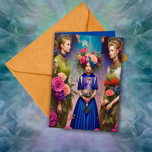 Ethereal Bridesmaid Vorschlag Danke Fantasy AI Karte (Von Creator hochgeladen)