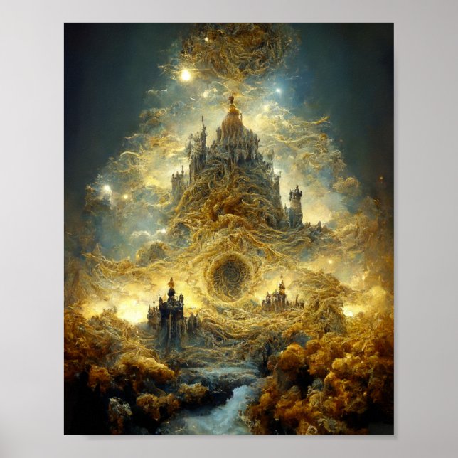 Ethereal Burg 10 Fantasy Art Poster (Vorne)