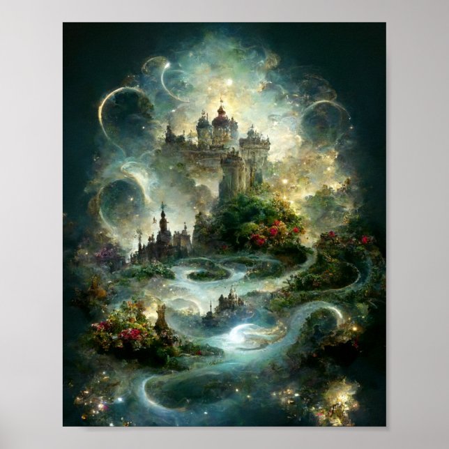 Ethereal Castle 11 Imaginaire Art Poster (Devant)