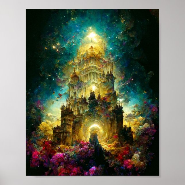 Ethereal Castle 8 Imaginaire Art Poster (Devant)