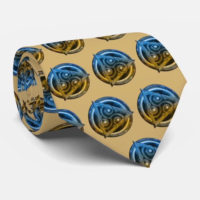 Ethereal Celtic Mandala of Duality Krawatte (Gerollt)