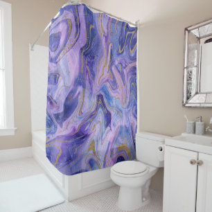 Ethereal Cotton Candy Marble Fantasy Watercolor Duschvorhang