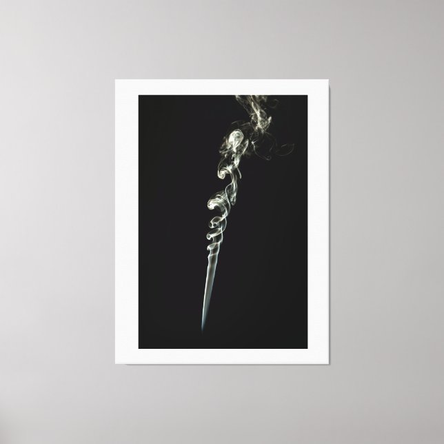 Ethereal Dance of Incense Smoke Leinwanddruck (Vorderseite)