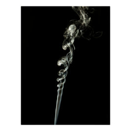 Ethereal Dance of Incense Smoke Poster