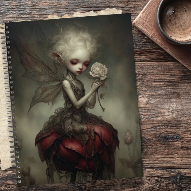 Ethereal Dark Fairy in Petal Dress with Rose  Planer (Von Creator hochgeladen)