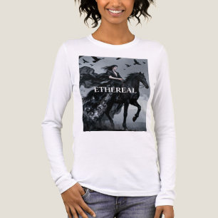 Ethereal Dark Rider Pferd Rücken Fantasy Langarmsh Tri-Blend Shirt