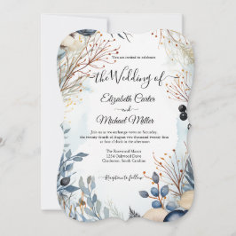 Ethereal Delicate Watercolor Serene Foliage Einladung