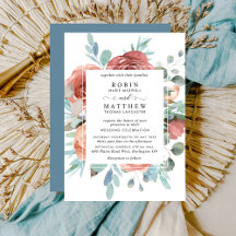 Ethereal Dusty Blue, Blush Peach Botanische Hochze
