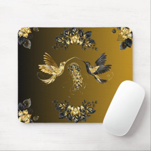 Ethereal Einheit - Schwarze und goldene grafische  Mousepad