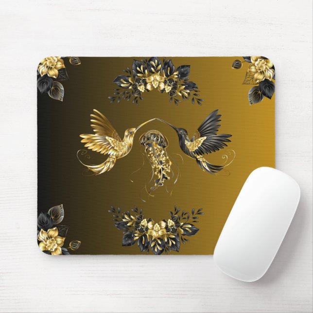 Ethereal Einheit - Schwarze und goldene grafische  Mousepad (Mit Mouse)
