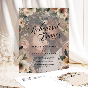 Ethereal Elegance Probe Abendessen Foto Overlay Einladungspostkarte