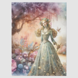 Ethereal Enchanted Heavenly Princess Decoupage Seidenpapier