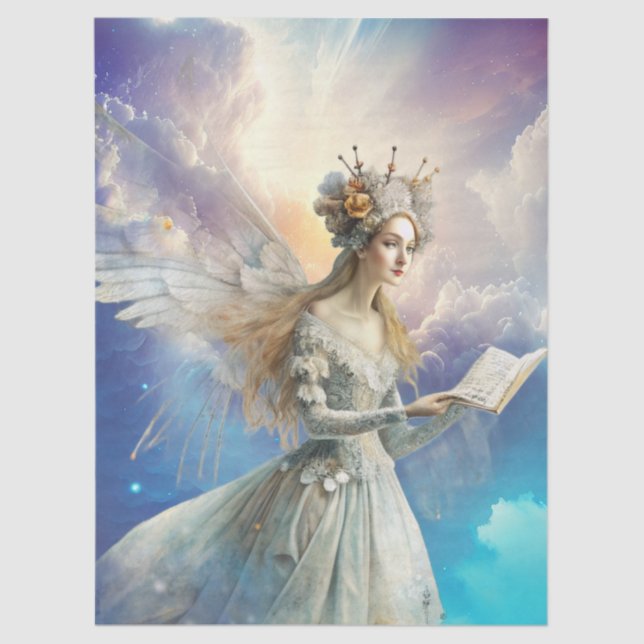 Ethereal Enchanted Heavenly Princess Decoupage Seidenpapier (Vorderseite)