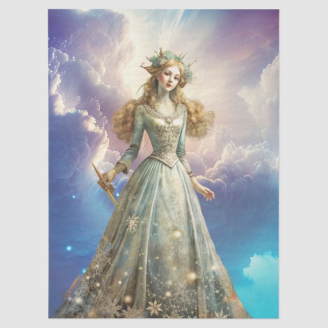 Ethereal Enchanted Heavenly Princess Decoupage Seidenpapier (Vorderseite)
