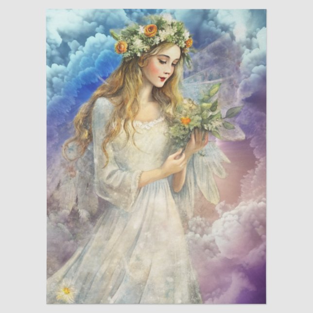 Ethereal Enchanted Heavenly Princess Decoupage Seidenpapier (Vorderseite)