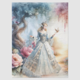 Ethereal Enchanted Heavenly Princess Decoupage Seidenpapier