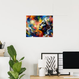 "Ethereal Erwachen - Abstrakte Kunst des Souls" Le Poster