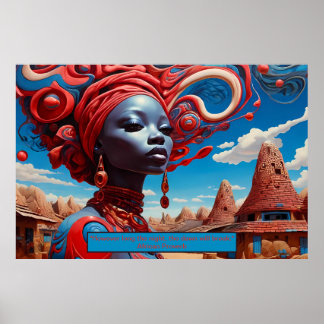 Ethereal Essence: Afrikanische Träume Portrait Mot Poster