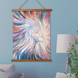 Ethereal Essence - Mosaikkunst Wandteppich Mit Holzrahmen