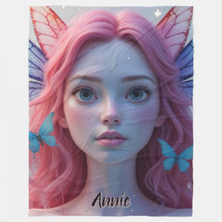 Ethereal Fairy Girl: Fleece Blanket