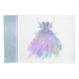 Ethereal Fairy Gown Rainbow Ombre Pastel Sheen Kissenbezug