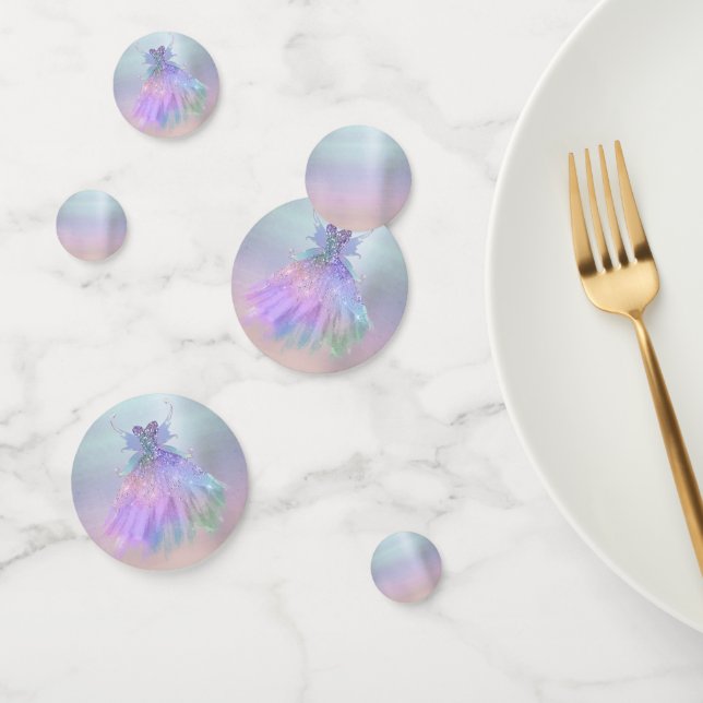 Ethereal Fairy Gown | Rainbow Ombre Pastel Sheen Konfetti (Gruppe)