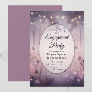 Ethereal Fairy Lights Forest Engagement Party Einladung