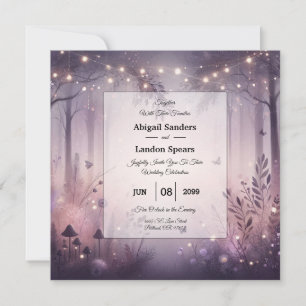 Ethereal Fairy Lights Forest Wedding Einladung