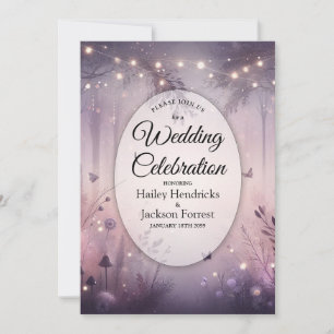 Ethereal Fairy Lights Forest Wedding Einladung