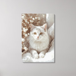 Ethereal Feline Serenity Canvas Print Leinwanddruck