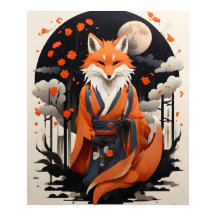 Ethereal Fox in Mondlicht Nacht