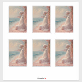 Ethereal Frau am Dreamy Beach Aufkleber
