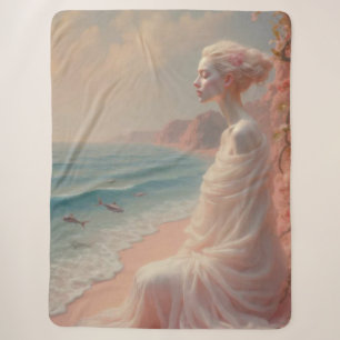 Ethereal Frau am Dreamy Beach Sherpadecke