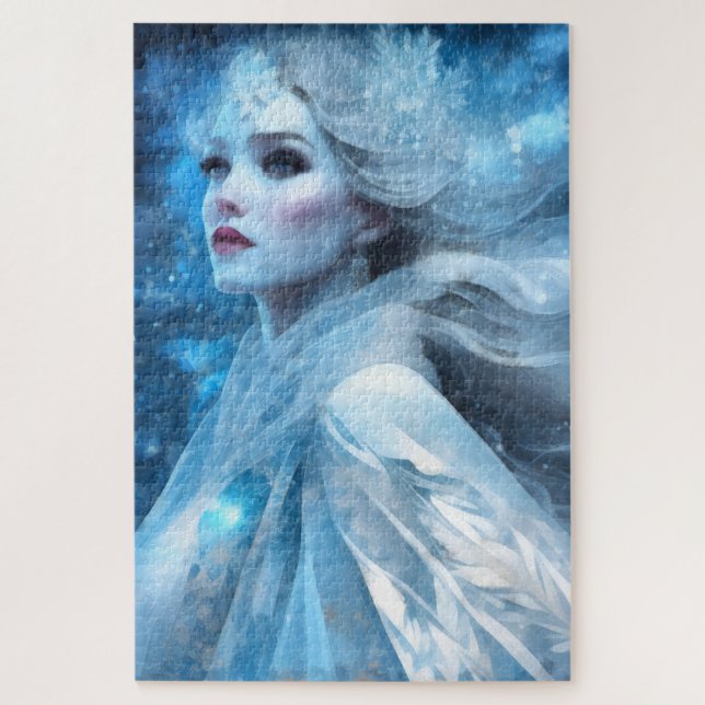 Ethereal Frozen Snow Queen Fantasy Art (Vertikal)
