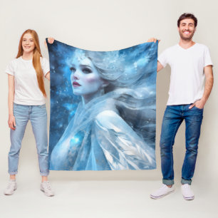 Ethereal Frozen Snow Queen Fantasy Art Fleecedecke