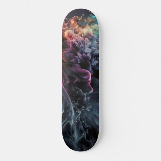 Ethereal Galaxy Art Skateboard (Vorderseite)
