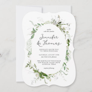 Ethereal Garden Grüne Botanische Hochzeit Einladung