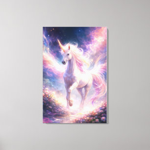 Ethereal geflügeltes Einhorn des Lichts   ManJiang Leinwanddruck