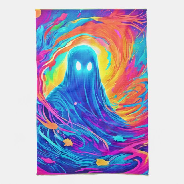 Ethereal Ghosting Schöpfung Geschirrtuch (Vertikal)