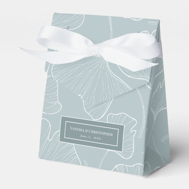 Ethereal Ginkgo Biloba Gastgeschenk Hochzeit Geschenkschachtel (Vorderseite)