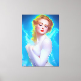 Ethereal Goddess Portrait - surreale Fantasie Leinwanddruck