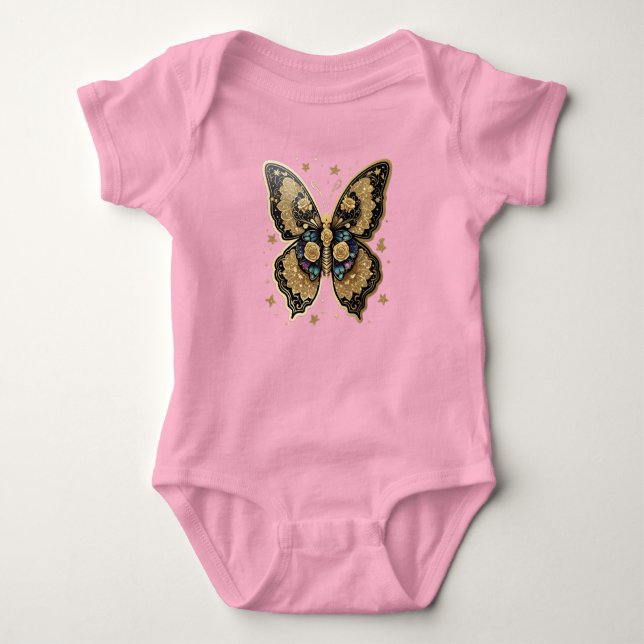 Ethereal Gold Baby Strampler (Vorderseite)