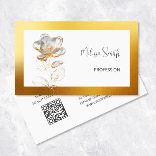 Ethereal Gold Rose Blume Visitenkarte