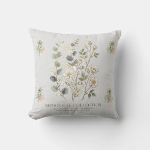 Ethereal Gold & Sage Botanische Kollektion Kissen