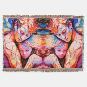 Ethereal Guardian Embrace - Fantasy Stected Glass Decke