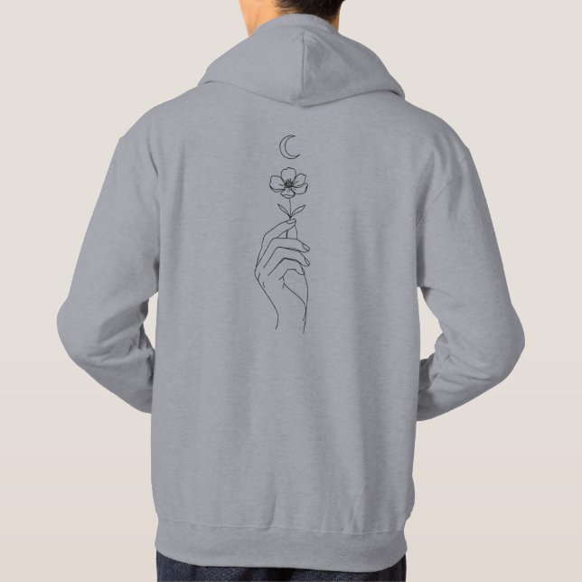 Ethereal Hand" Art Men's Hoodie | Mystic Moon Flow (Rückseite)
