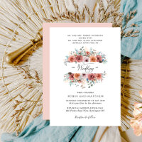 "Ethereal" Hochzeit mit Blüten, Pfirsich und Blaue