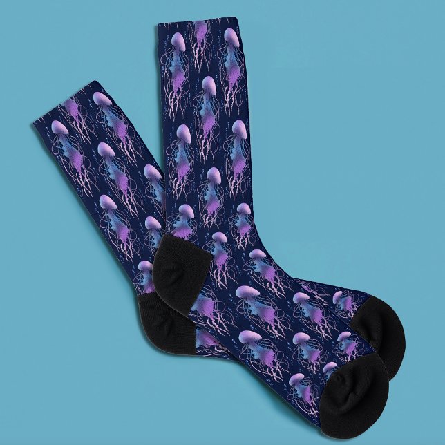 Ethereal Jellyfish Violet Blue Socken (Von Creator hochgeladen)