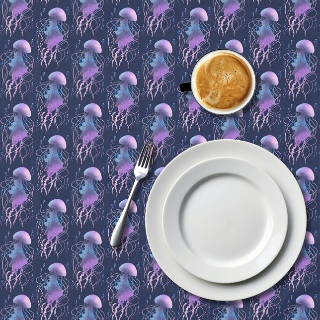 Ethereal Jellyfish Violet Blue Tischdecke (Von Creator hochgeladen)