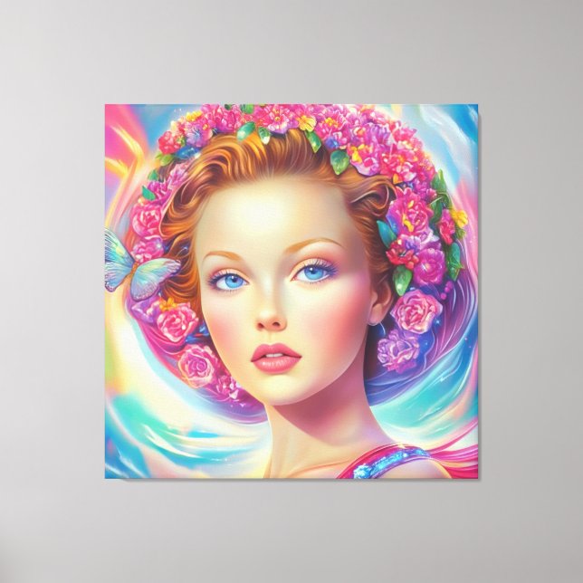 Ethereal-Kronenportrait Leinwanddruck (Vorderseite)